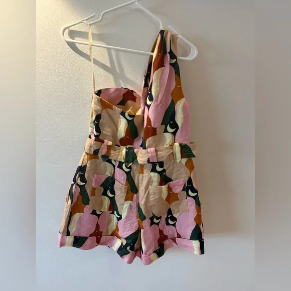 FARM Rio Multicolor Patterned One Should Romper - Picture 2 of 3